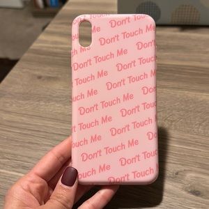 Velvet Caviar “Don’t Touch Me” iPhone XS Max Case, Pink